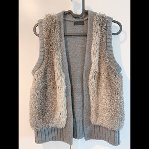 Vero Moda Faux Fur Rib Sweater Vest